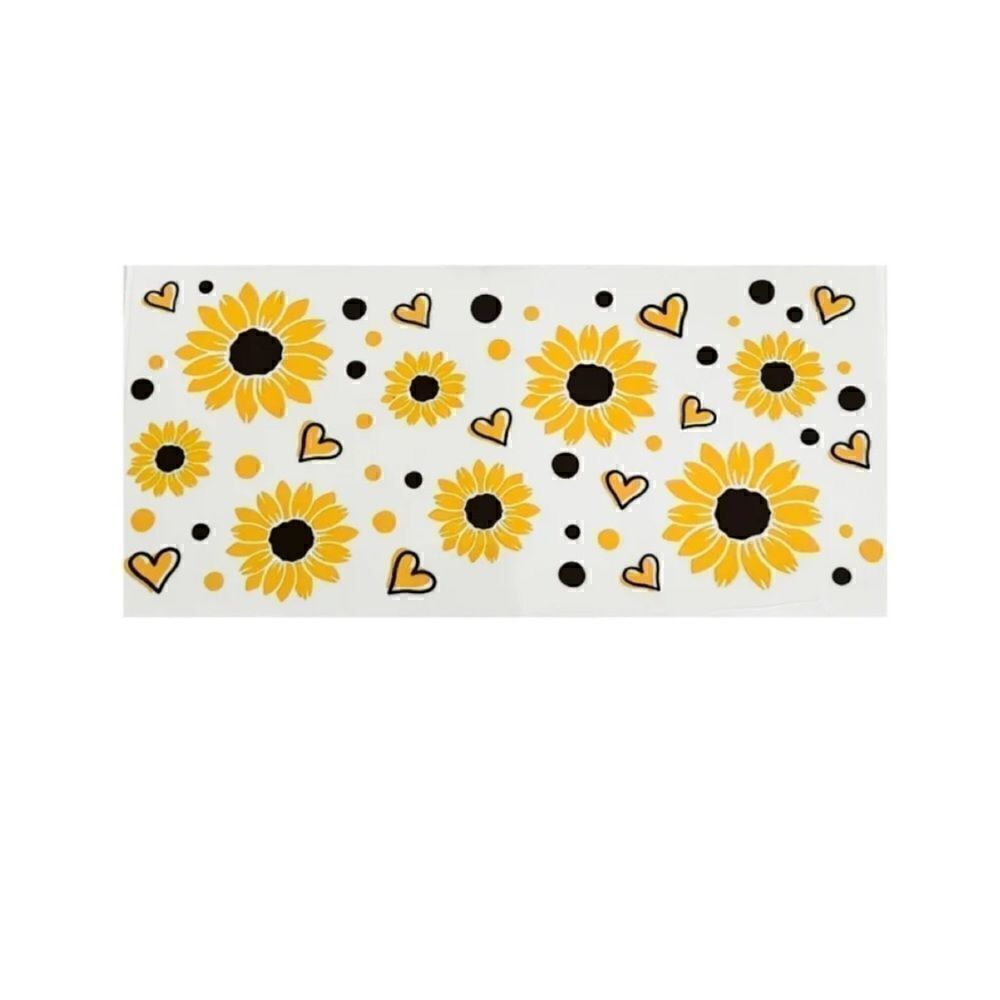 Sunflower Heart UVDTF wraps-
pack of 10 New